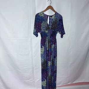 5th & Love Vibrant Maxi Dress in Blue and Purple